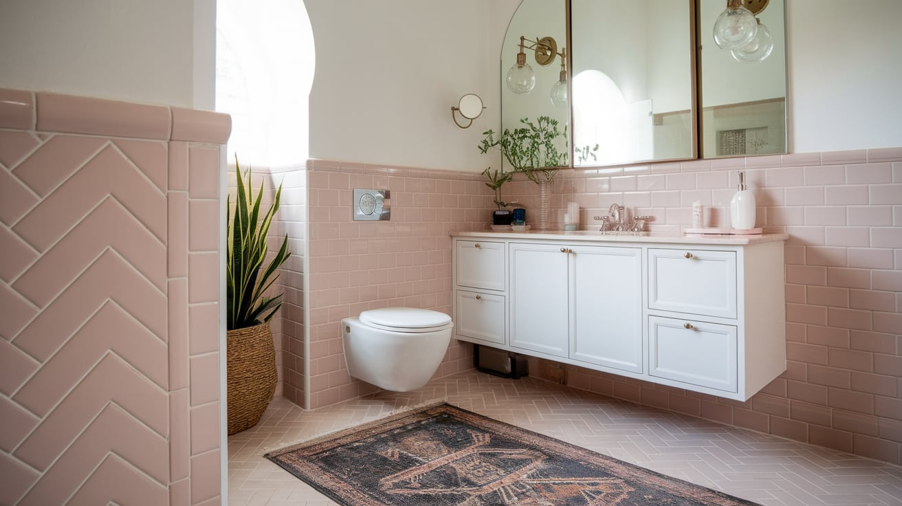Blush Pink Metro Tiles