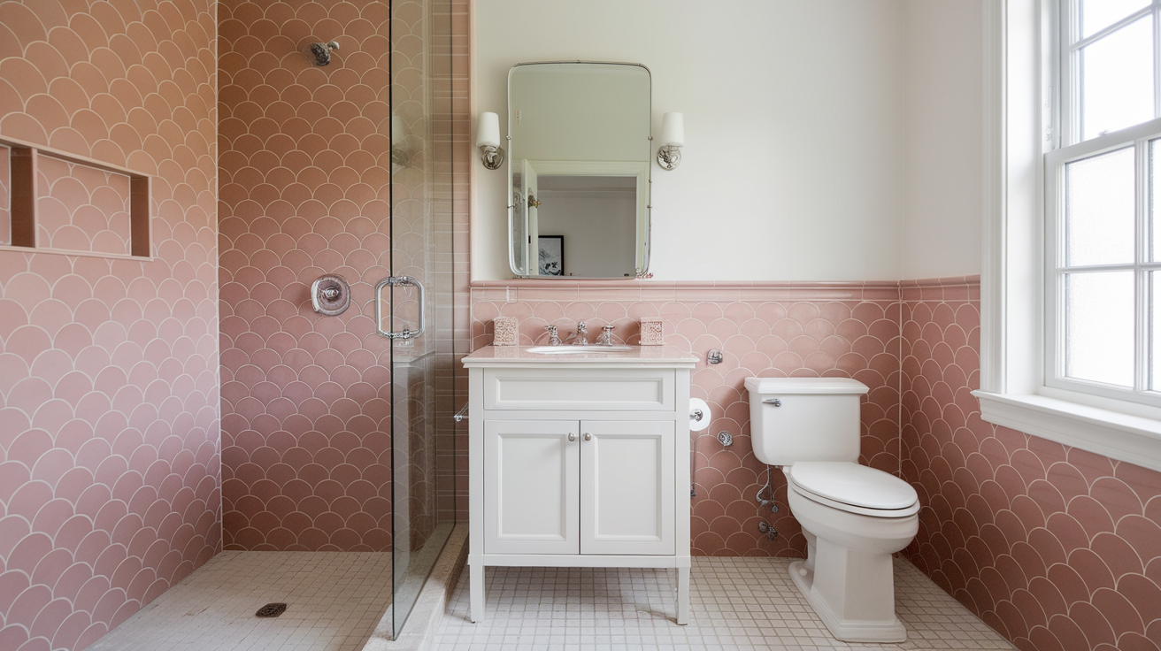 Pink Scallop Tiles