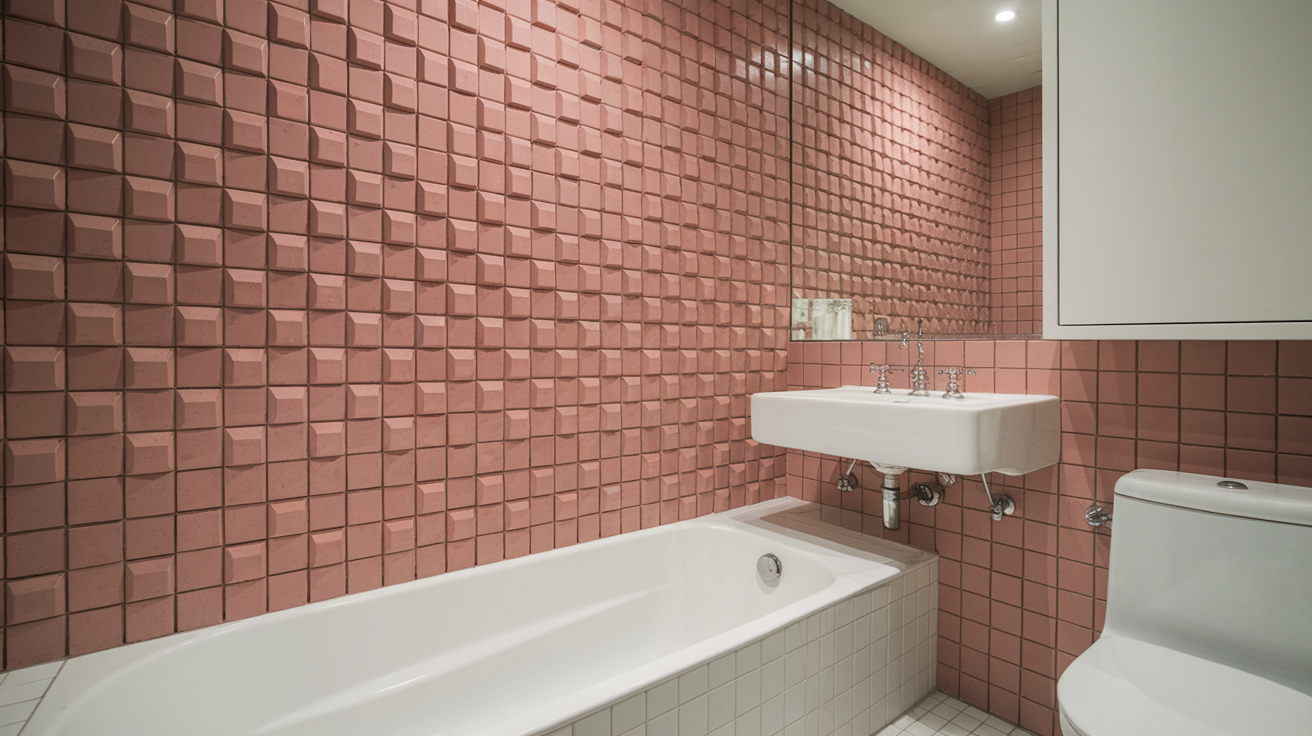 Textured Pink Tiles