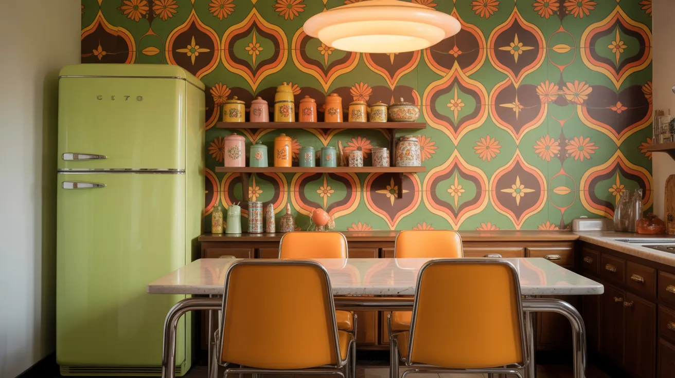 Geometric and Floral Wallpaper